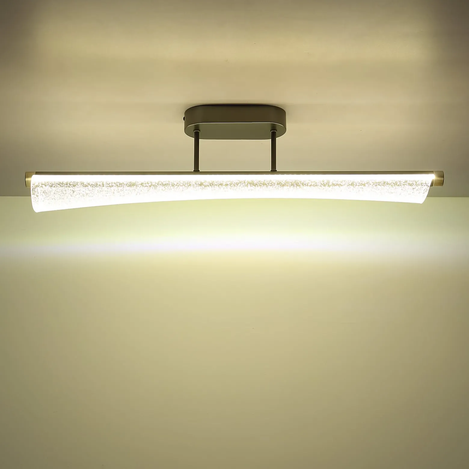 Malinda-LED-kattovalaisin, kirkas/antrasiitti, pituus 81 cm, CCT