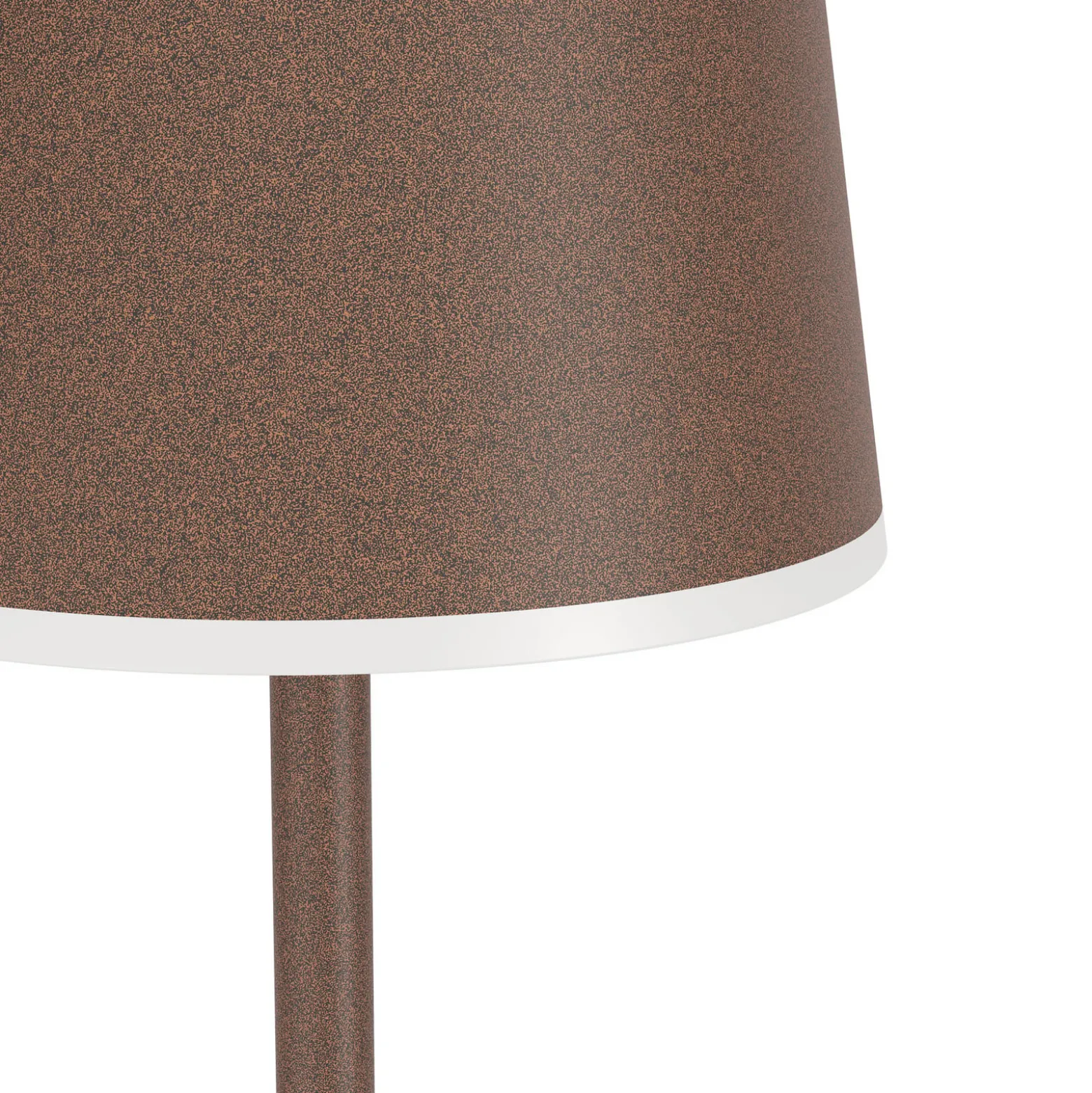 Mannera-L-mallinen LED-akku-terassivalaisin, ruosteenvärinen, korkeus 140 cm
