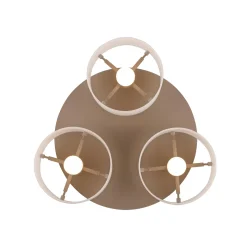 MARIKA-LED-kattovalaisin, beige/valkoinen, 40 cm, 3-lamppuinen, lasi, Switchdim