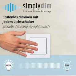 MARIKA-LED-kattovalaisin, beige/valkoinen, 40 cm, 3-lamppuinen, lasi, Switchdim