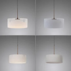 MARIKA-LED-riippuvalaisin, beige/valkoinen, 105 cm, 3-lamppuinen, lasi,
