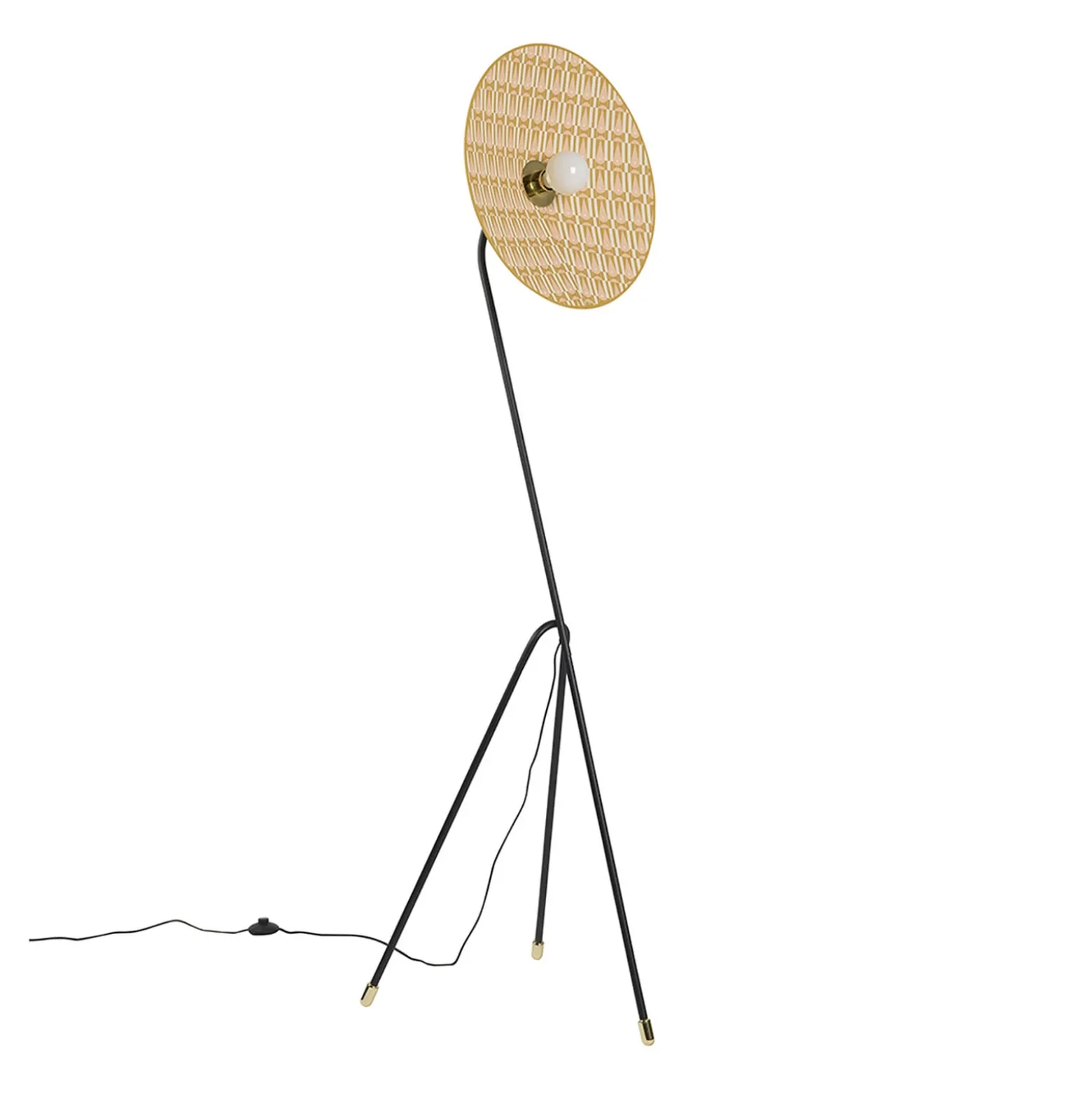 MARKET SET Gatsby-lattiavalaisin, myra, kolmijalka, Ø 50 cm, E27