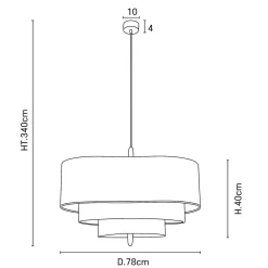 MARKET SET Pebble tekstiilinen riippuvalo, kermanvärinen, Ø 78 cm