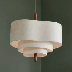 MARKET SET Pebble tekstiilinen riippuvalo, kermanvärinen, Ø 58 cm