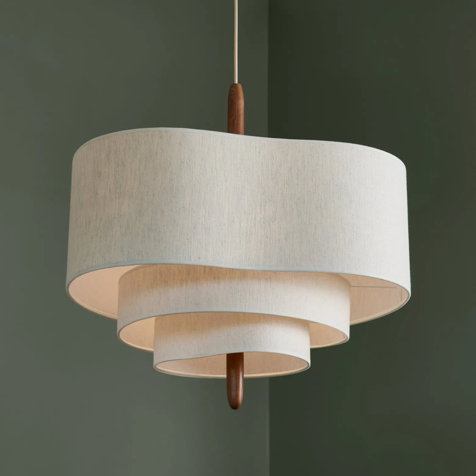MARKET SET Pebble tekstiilinen riippuvalo, kermanvärinen, Ø 58 cm