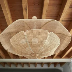 MARKET SET Riippuvalo Coquillage, 110 cm, luonnonvärinen rottinki