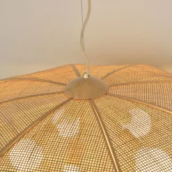 MARKET SET Riippuvalo Coquillage, 110 cm, luonnonvärinen rottinki