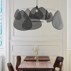 MARKET SET Screen XL -riippuvalaisin, 60 cm, musta, rottinki