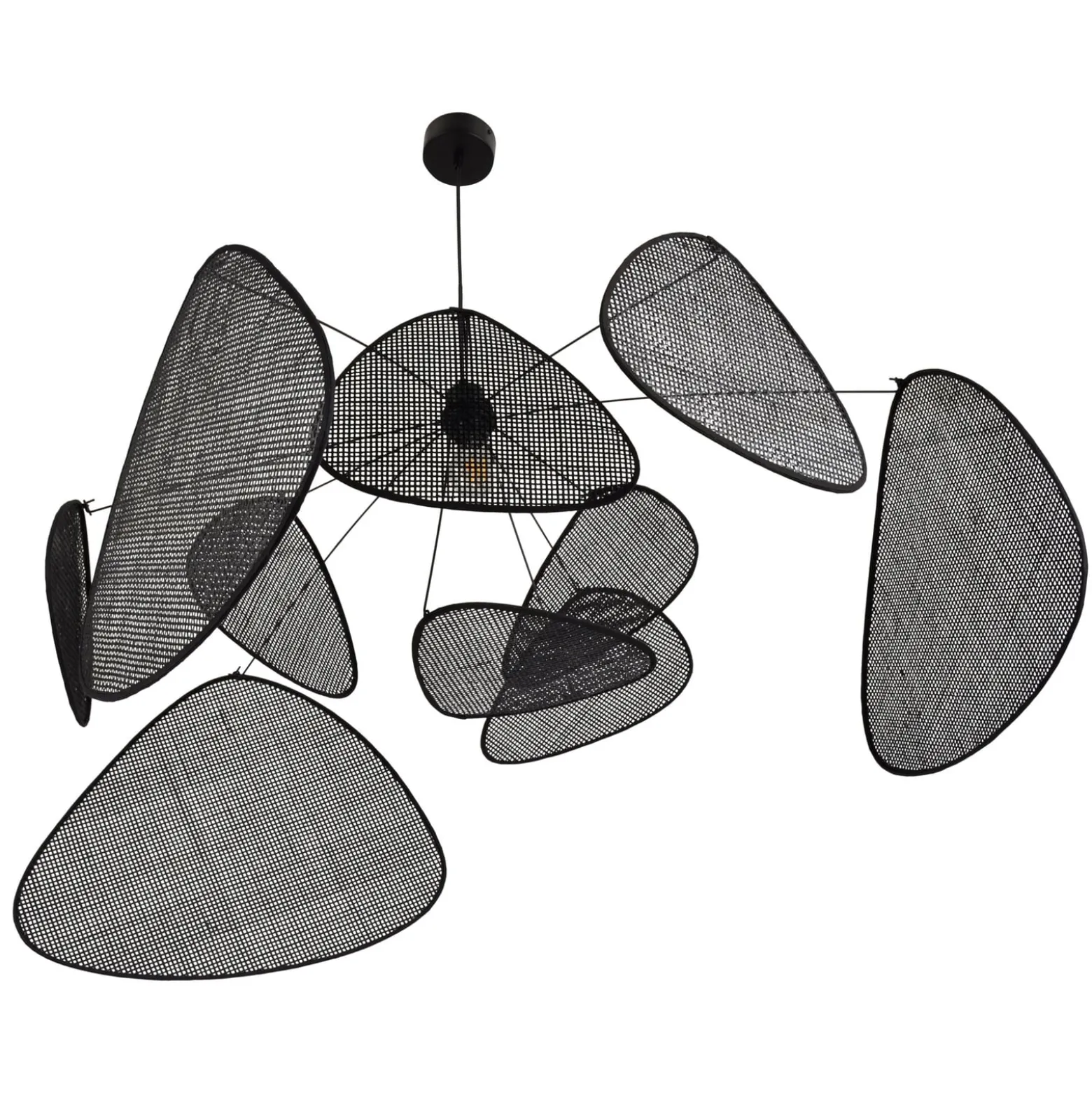 MARKET SET Screen XL -riippuvalaisin, 60 cm, musta, rottinki