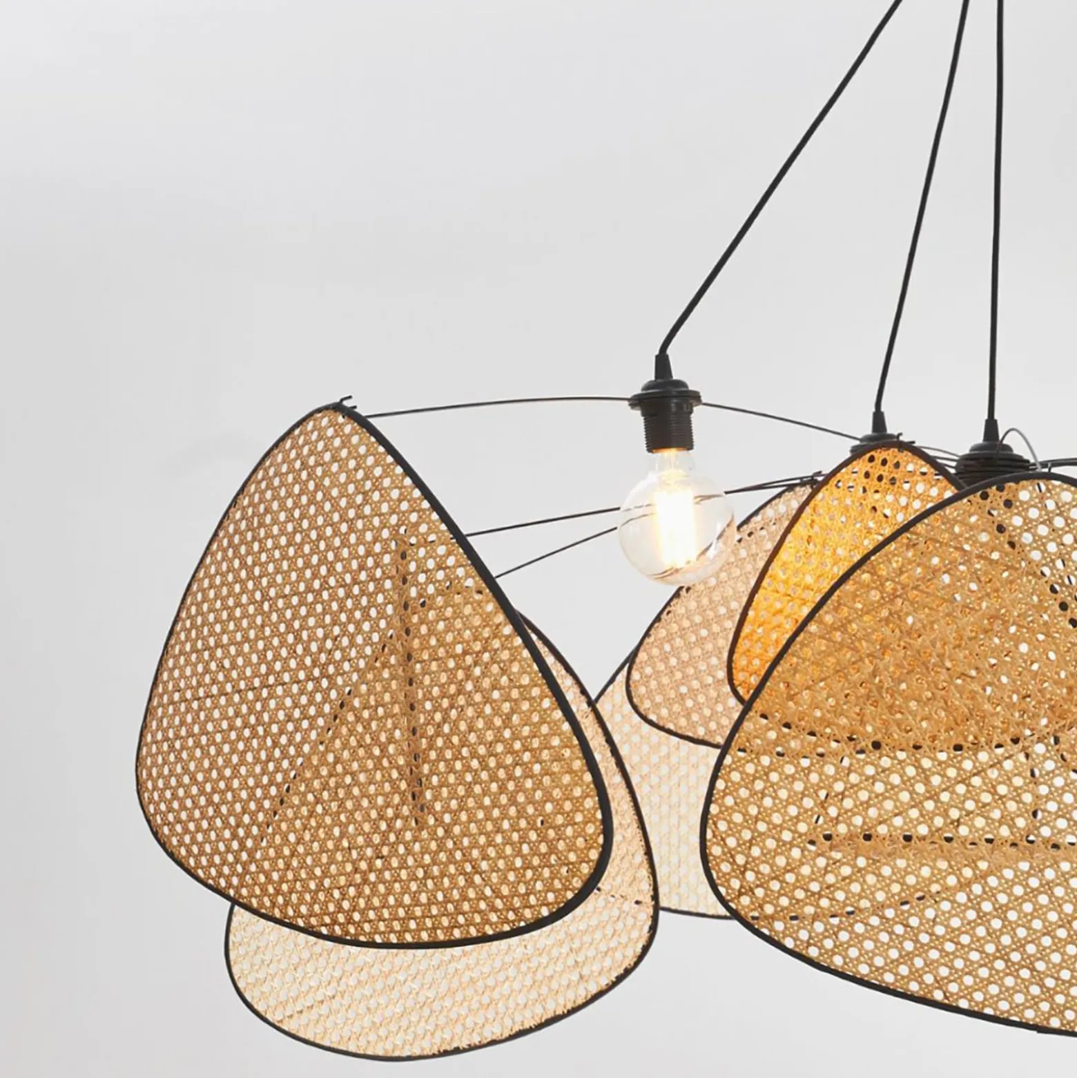 MARKET SET Screen XXL -riippuvalaisin, 90 cm, luonnonväri, rottinki