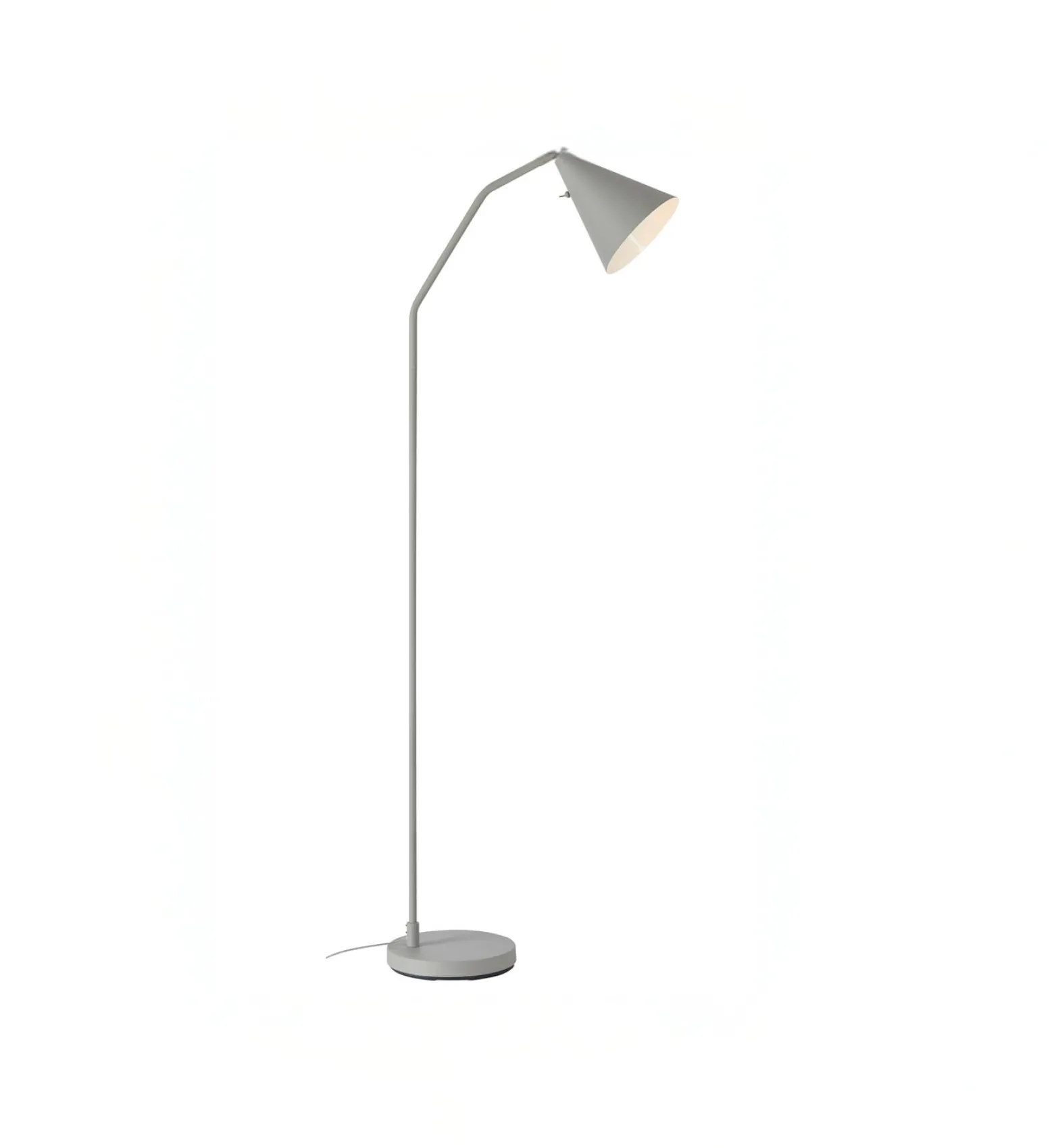 Markslöjd LED-lattiavalaisin Funil, harmaa, metalli, himmennettävä