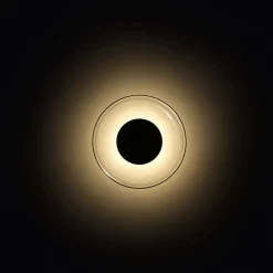 MARSET Aura LED-seinävalaisin, Ø 18 cm, läpinäkyvä