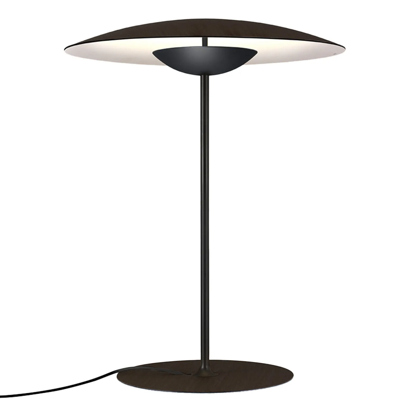 MARSET Ginger M LED-pöytävalaisin Ø42cm wenge/valkoinen