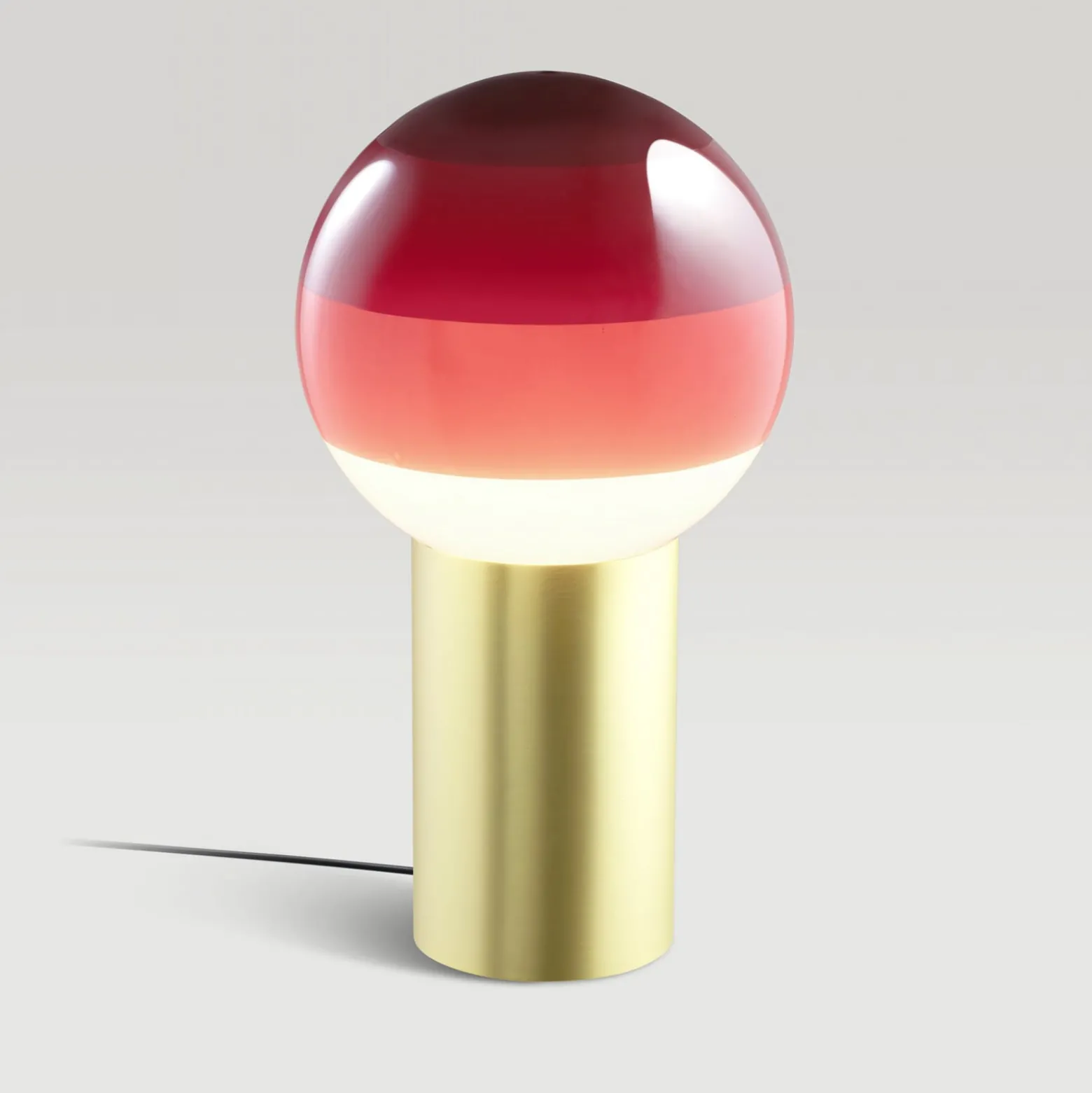 MARSET pöytälamppu Dipping Light, korkeus 22 cm, punainen/messinki