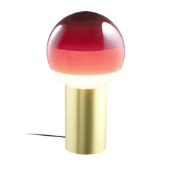MARSET pöytälamppu Dipping Light, korkeus 22 cm, punainen/messinki