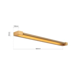 Marylin LED-kylpyhuoneen seinävalaisin, pituus 90 cm, kulta, alumiinia