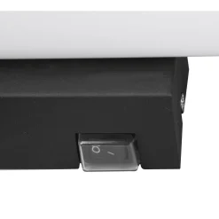Mattimo LED-seinävalaisin, leveys 40 cm, musta, kytkin