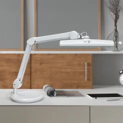 MAULintro LED-työpistevalaisin, valkoinen, 46 cm, jalusta