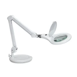 MAULmakro LED-työpistevalaisin, valkoinen, 46 cm, jalusta