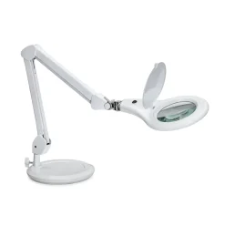 MAULmakro LED-työpistevalaisin, valkoinen, 46 cm, jalusta