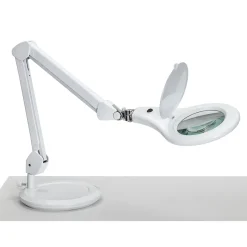 MAULmakro LED-työpistevalaisin, valkoinen, 46 cm, jalusta