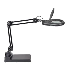 MAULviso LED-suurennuslasivalaisin, musta, 48 cm, metallia