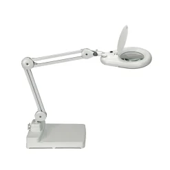 MAULviso LED-suurennuslasivalaisin, valkoinen, 48 cm, metallia