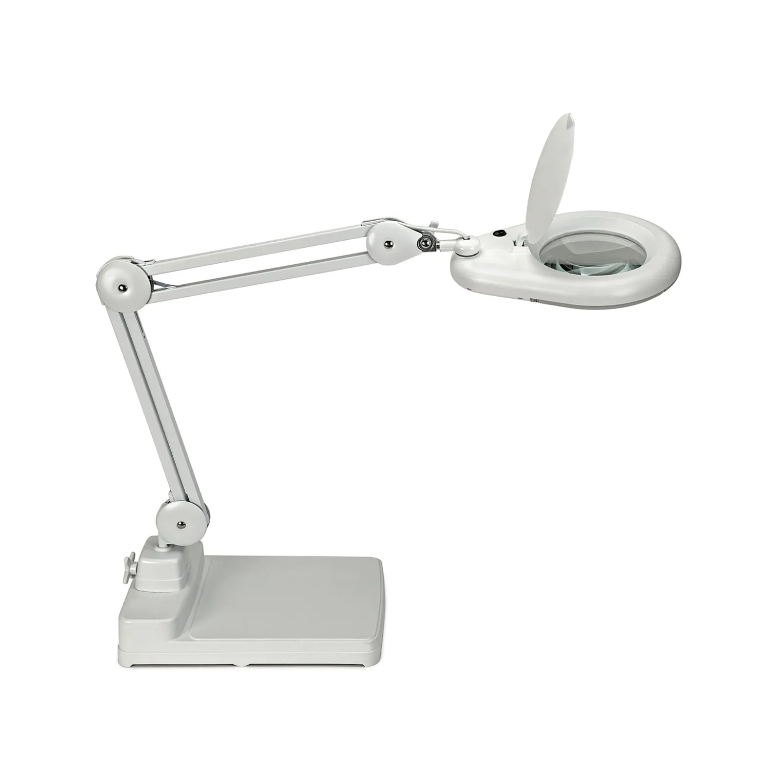 MAULviso LED-suurennuslasivalaisin, valkoinen, 48 cm, metallia