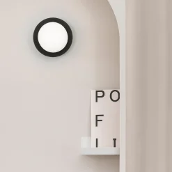 May-LED-seinävalaisin, IP44, musta