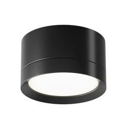 Maytoni alasvalo Hoop, musta, korkeus 5 cm Ø 8,5 cm alumiini GX53