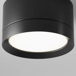 Maytoni alasvalo Hoop, musta, korkeus 5 cm Ø 8,5 cm alumiini GX53