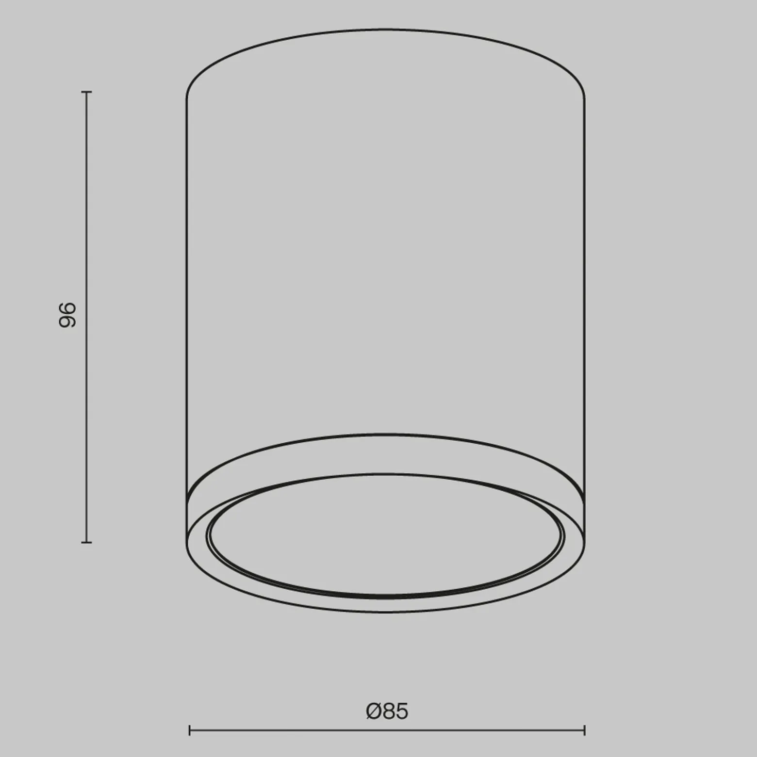 Maytoni alasvalo Hoop, valkoinen, korkeus 10 cm, Ø 8,5 cm, alumiini GX53