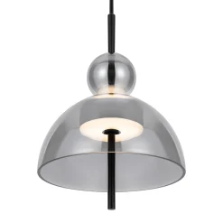 Maytoni Bangkok, pallon muotoinen, savunharmaa, Ø 25 cm, lasia