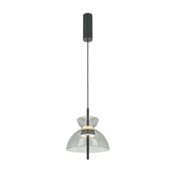 Maytoni Bangkok, rummun muotoinen, vaaleanharmaa, Ø 25 cm, lasia