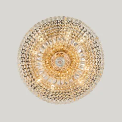 Maytoni Basfor kattovalaisin, kullanvärinen, kristalli, Ø 46 cm