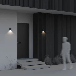 Maytoni Beekman -LED-ulkoseinälamppu 3 000 K musta