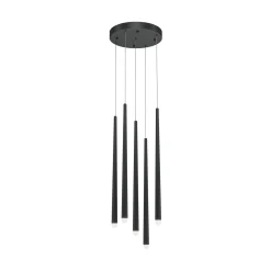 Maytoni Cascade LED-riippuvalaisin, musta, 5-valo, 5 valoa