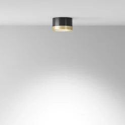 Maytoni downlight Hoop, musta/kulta Korkeus 5 cm Ø 8,5 cm GX53