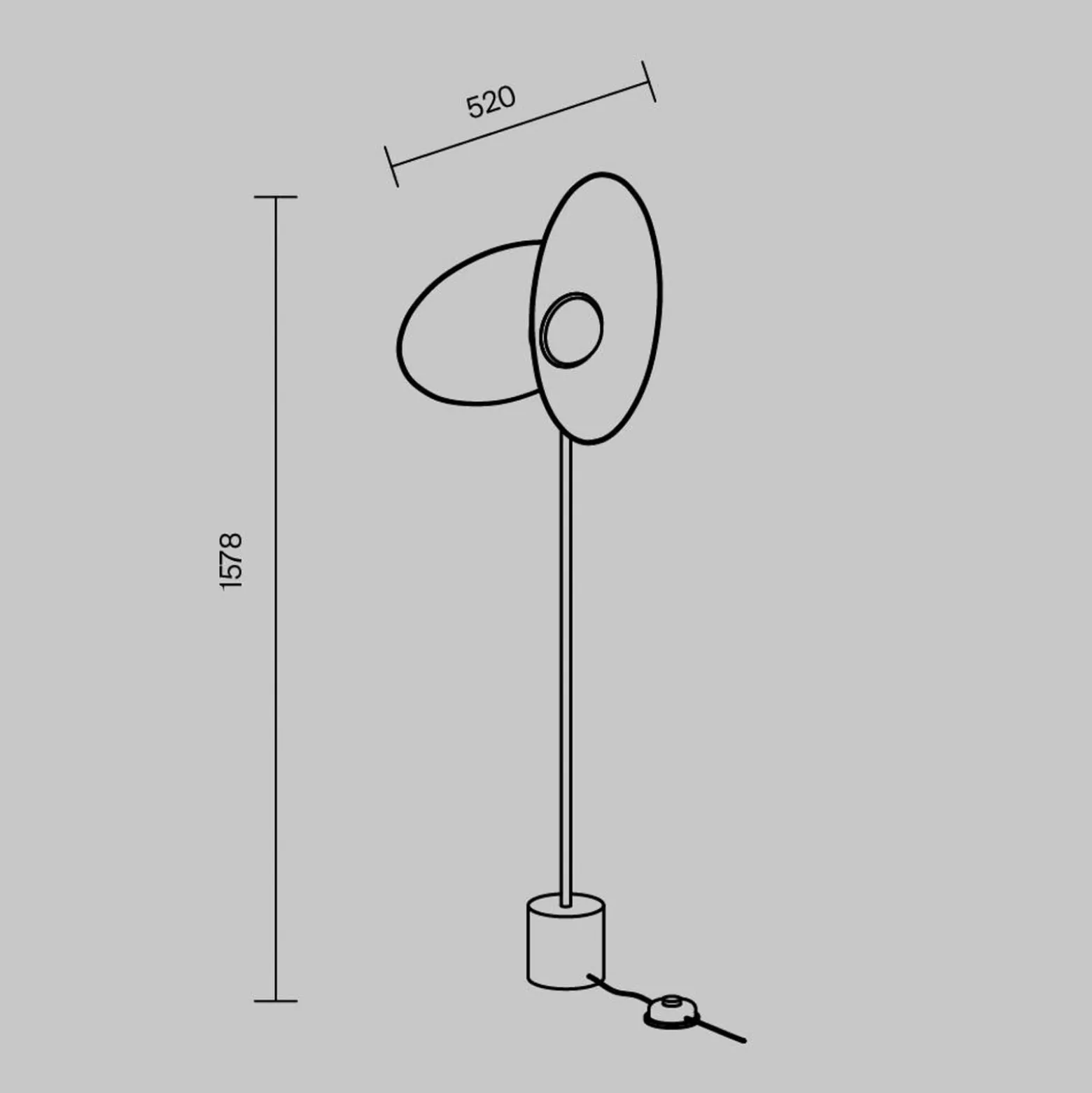 Maytoni Evolution LED-lattiavalaisin, musta/valkoinen, korkeus 158 cm