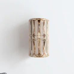 Maytoni Facet seinävalaisin, korkeus 25 cm, kullanvärinen, lasia, E14