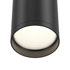 Maytoni Focus alasvalo, musta, Ø 5,2 cm, alumiini, GU10