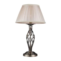 Maytoni Grace -pöytälamppu 1 lamppu messinki/beige