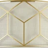 Maytoni kattovalaisin Messina, Ø 43 cm, beige, pellavaa