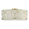Maytoni kattovalaisin Messina, Ø 57 cm, beige, pellavaa