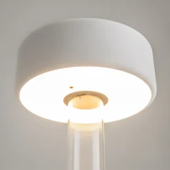 Maytoni ladattava LED-pöytävalaisin AI Collaboration, lasi, valkoinen