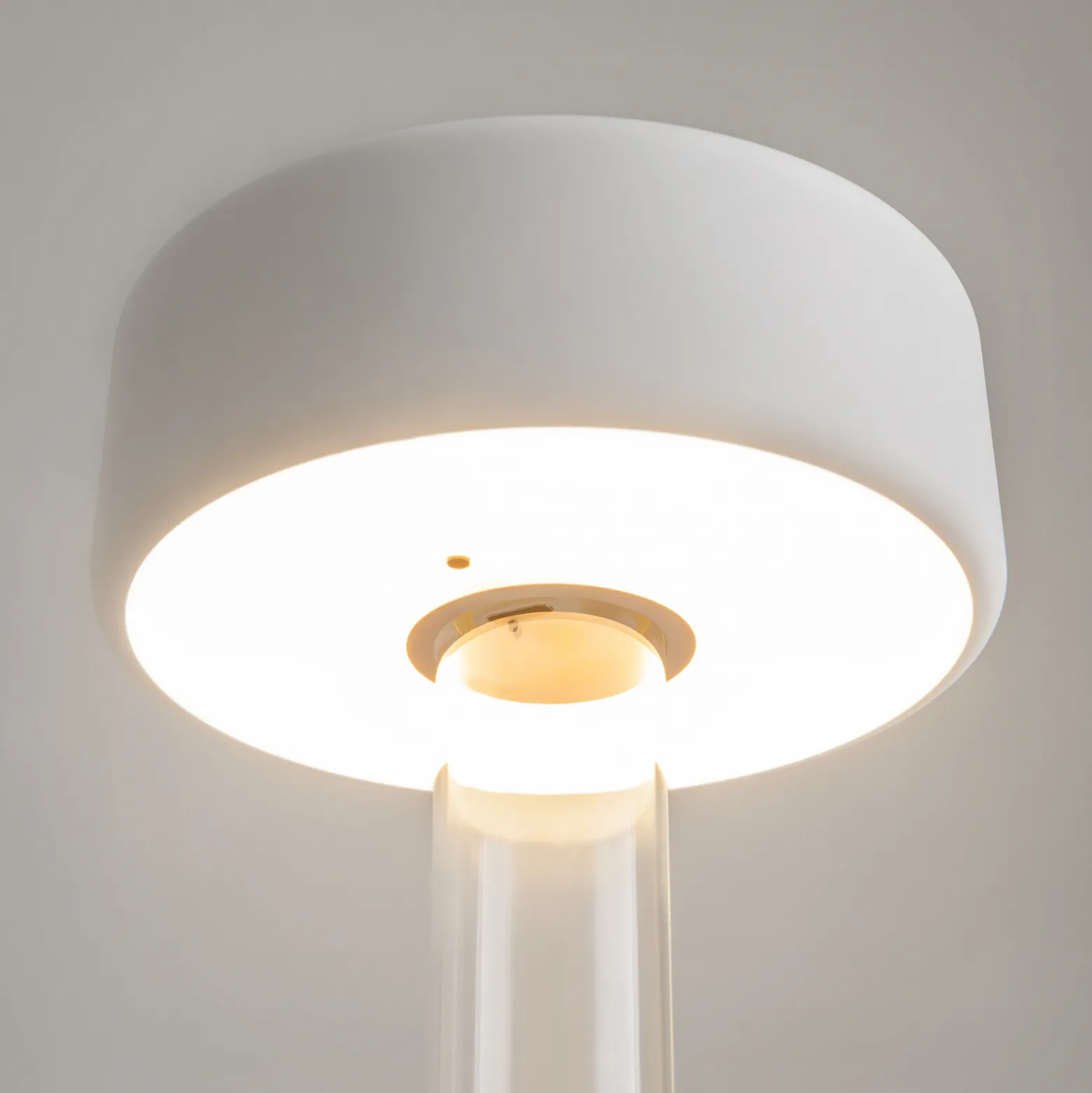 Maytoni ladattava LED-pöytävalaisin AI Collaboration, lasi, valkoinen