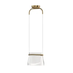 Maytoni lasinen riippuvalaisin Cabaret, messinki/kirkas, pituus 25 cm