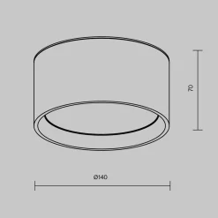 Maytoni LED-alasvalo Vega, valkoinen, Ø 14 cm, 15W, alumiini