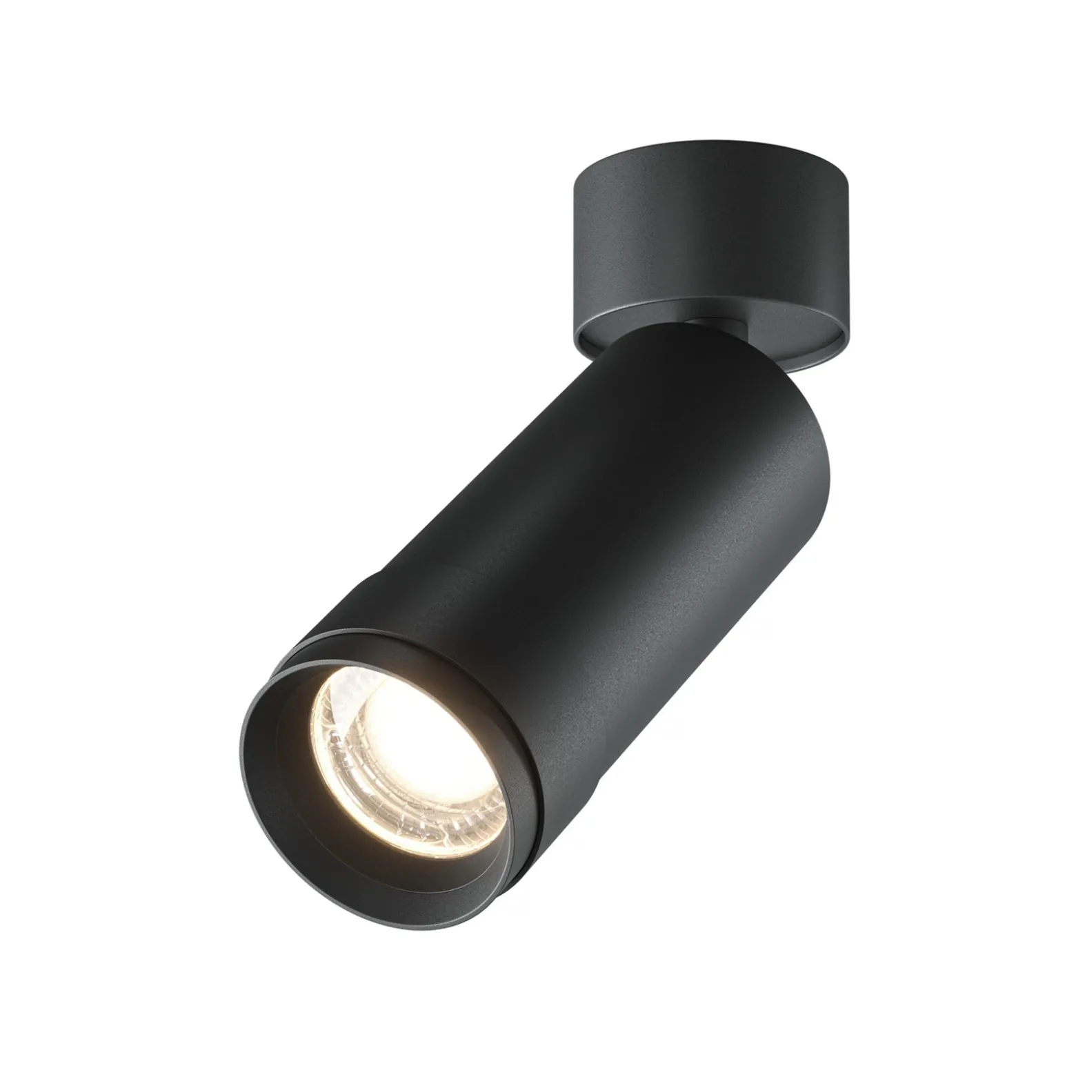 Maytoni LED-kattospotti Focus Zoom, musta, 4000 K, käännettävä