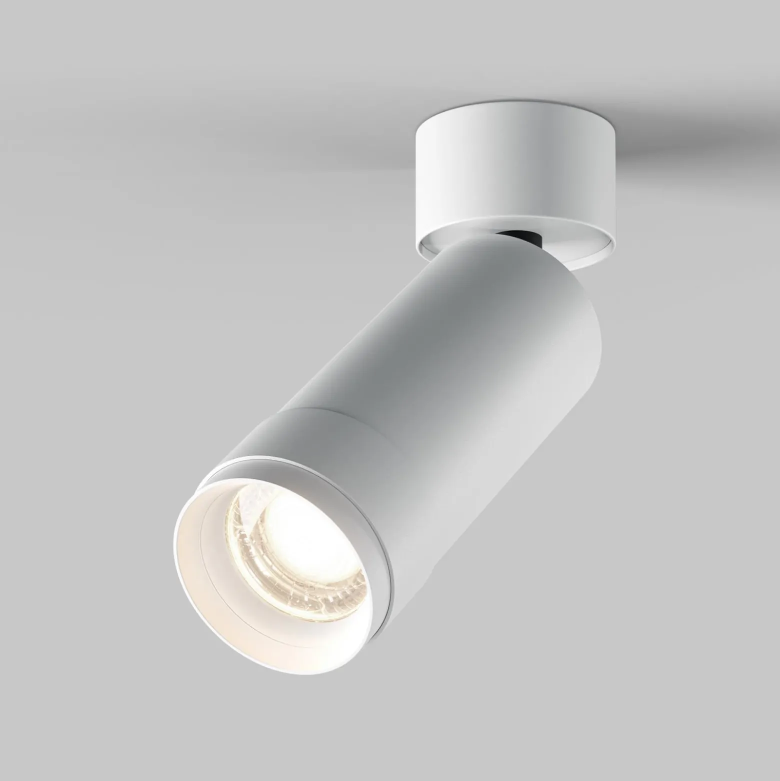 Maytoni LED-kattospotti Focus Zoom, valkoinen, 4000 K, käännettävä